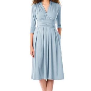 Sigrid Olsen Light Blue Midi Dress